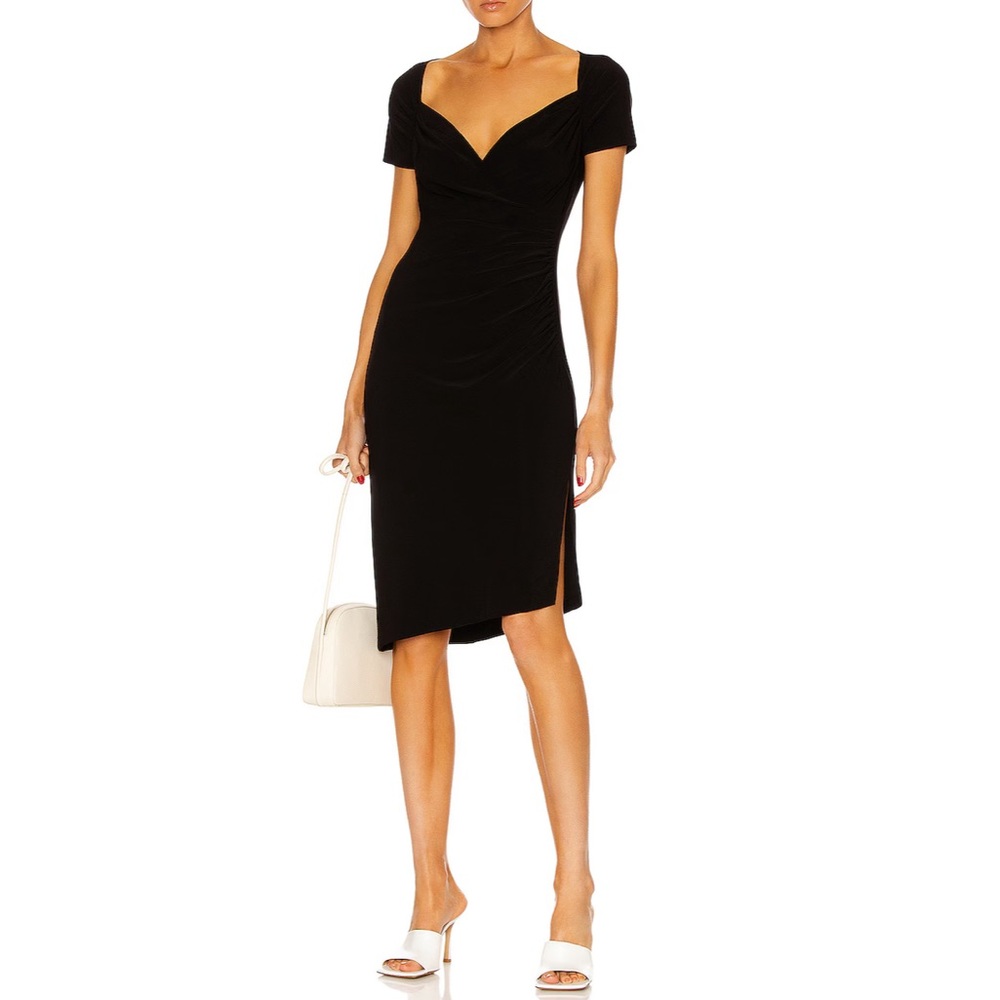 Norma Kamali Women's Sweetheart Side Drape Dress